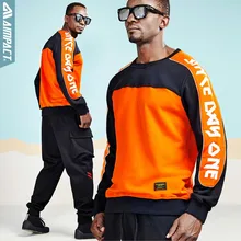 Модный комплект из пуловера и штанов в стиле хип-хоп Спортивный костюм для активного отдыха спортивные толстовки для бегунов спортивные костюмы от ampact