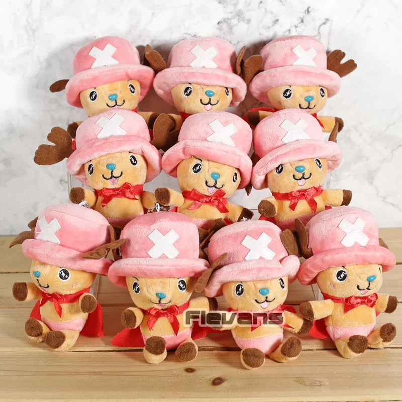 

One Piece Tony Tony Chopper Cartoon Plush Pendants Dolls Soft Stuffed Toys 10pcs/lot