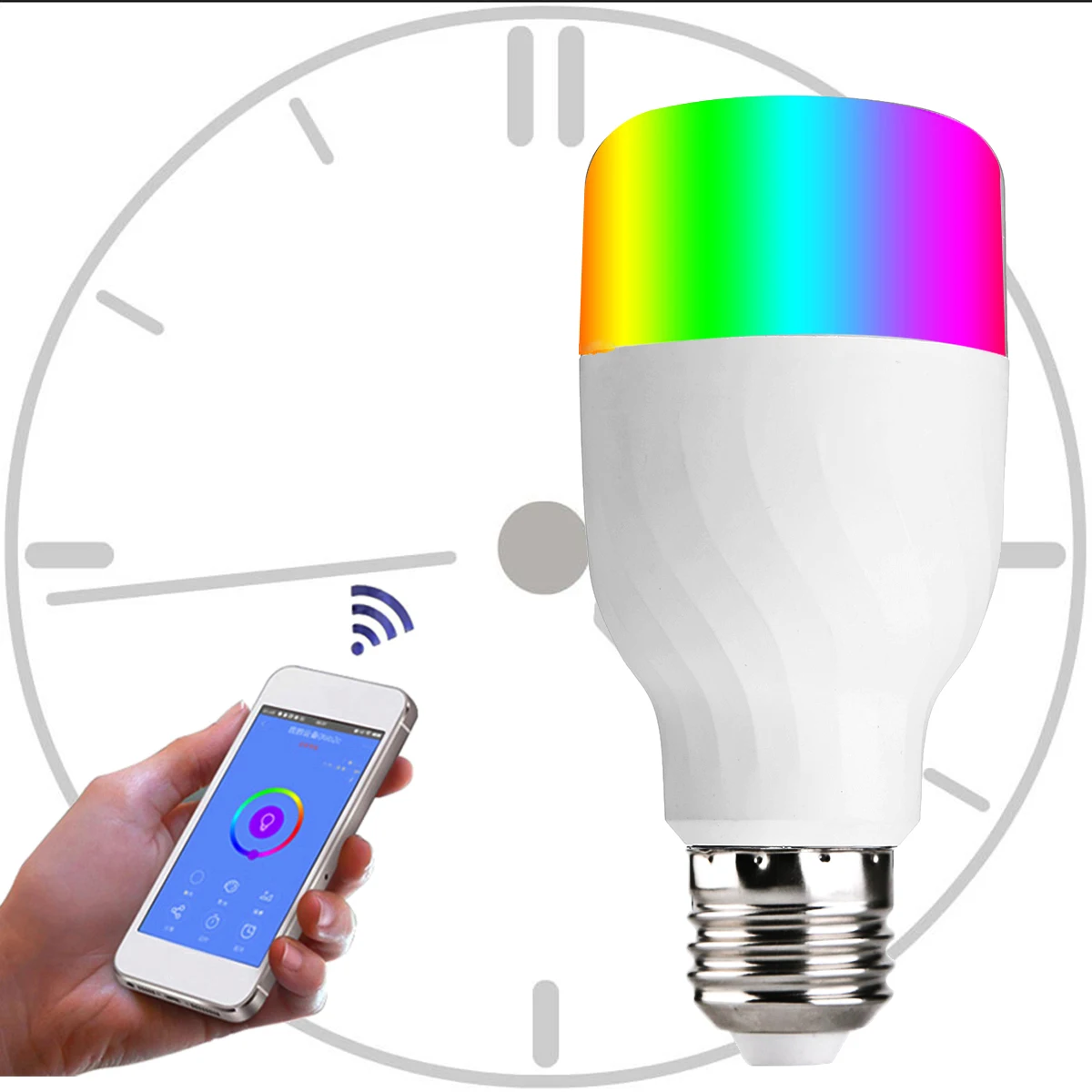 

E27 7W Dimmable RGB WIFI APP Control LED Smart Light Bulb for Home AC85-265V Colorful Magic Light Lamp