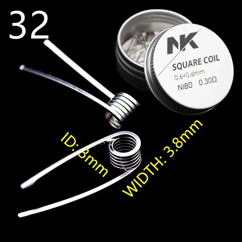 Плоская катушка NK vape clapton скрученная квадратная Juggernaut предварительно
