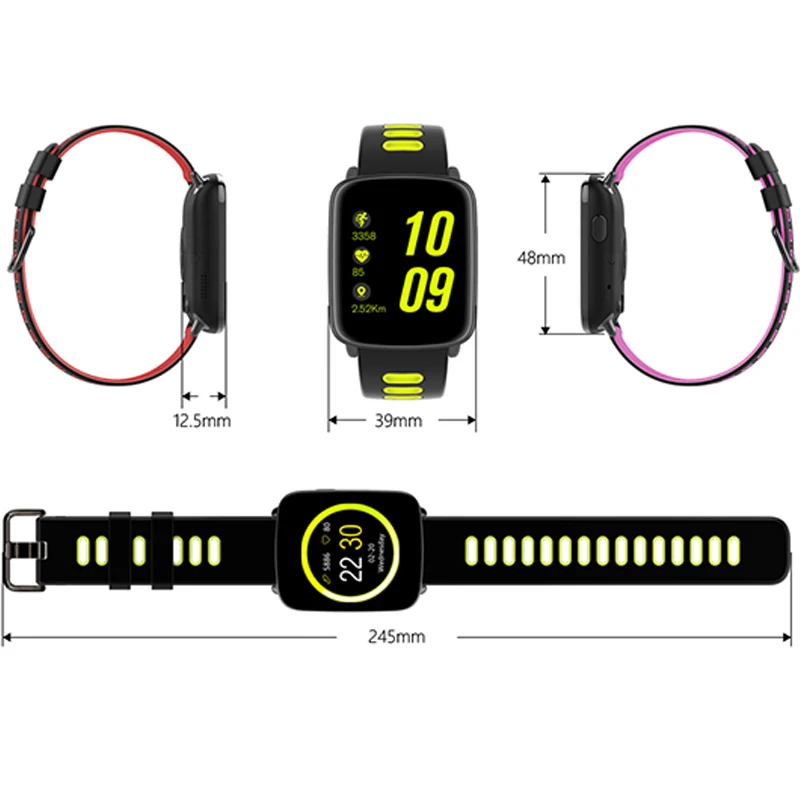 PK dm58 Смарт часы IP68 Водонепроницаемый Bluetooth SmartWatch монитор сердечного ритма