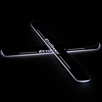 

SNCN LED Car Scuff Plate Trim Pedal Door Sill Pathway Moving Welcome Light For Ford Ecosport 2013 2014 2015 Badge Emblem