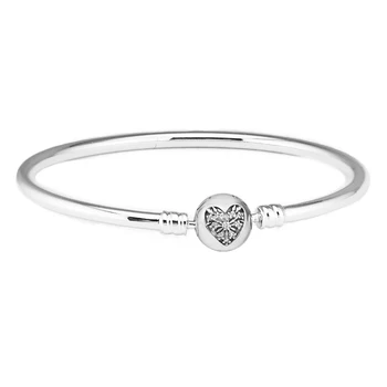 

Moments Heart of Winter Clasp Bangles 100% 925 Sterling Silver Fine Jewelry For Women Wholesales Free Shipping