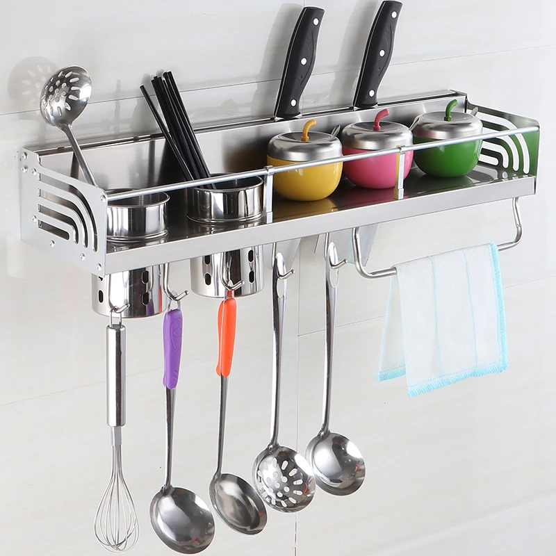 Kitchen and bathroom rack kitchen hanging rack hanger hanger tool carrier space aluminum kitchen rack hanging LU50713