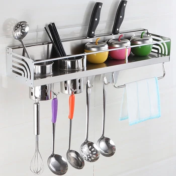 

Kitchen and bathroom rack kitchen hanging rack hanger hanger tool carrier space aluminum kitchen rack hanging LU50713