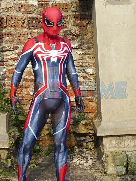 

Newest Spiderman PS4 Velocity Costume Spider Man Cosplay Suit 3D Print Game PS4 Superhero Zentai Bodysuit Jumpsuit
