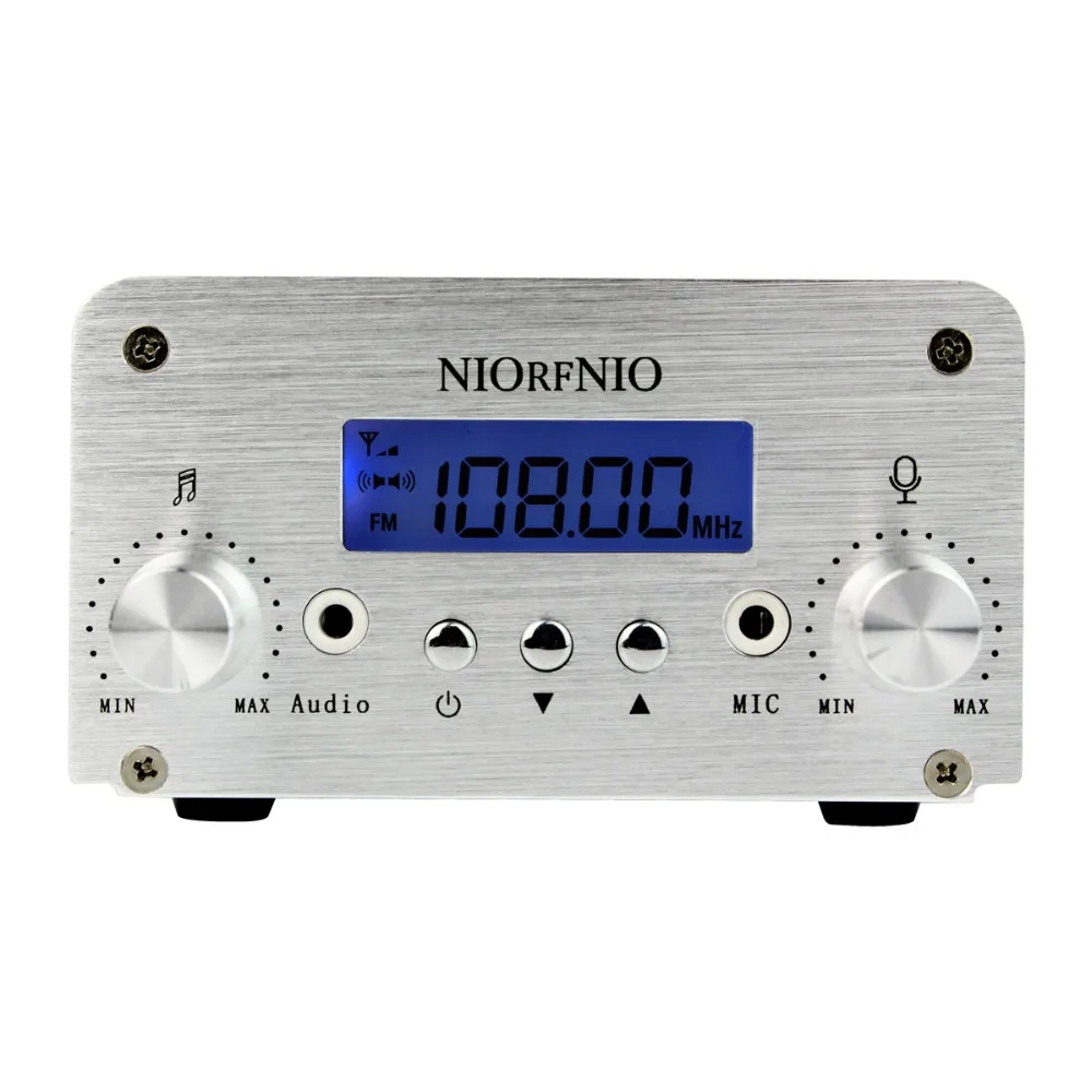 NIORFNIO 1W / 6W PLL FM Transmitter Mini Radio Stereo Station Broadcast with LCD Display Only Host For Radio Y4339D NIORFNIO 1W / 6W PLL FM Transmitter Mini Radio Stereo Station Broadcast with LCD Display Only Host For Radio Y4339D