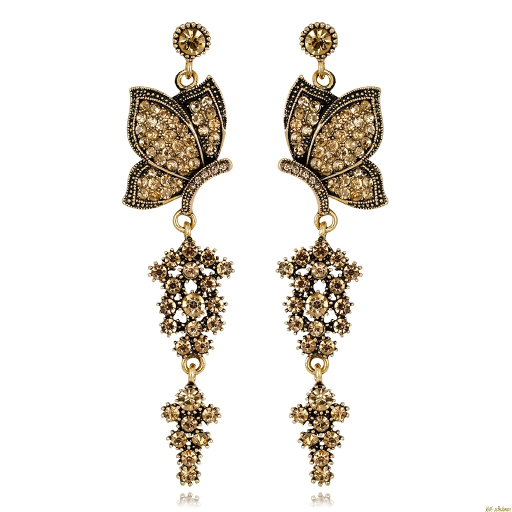 

Fashion Women Earrings Ethnic Long Drop Dangle Jewelry Vintage Bride Charm Wedding Party Gift M-shine A16_40