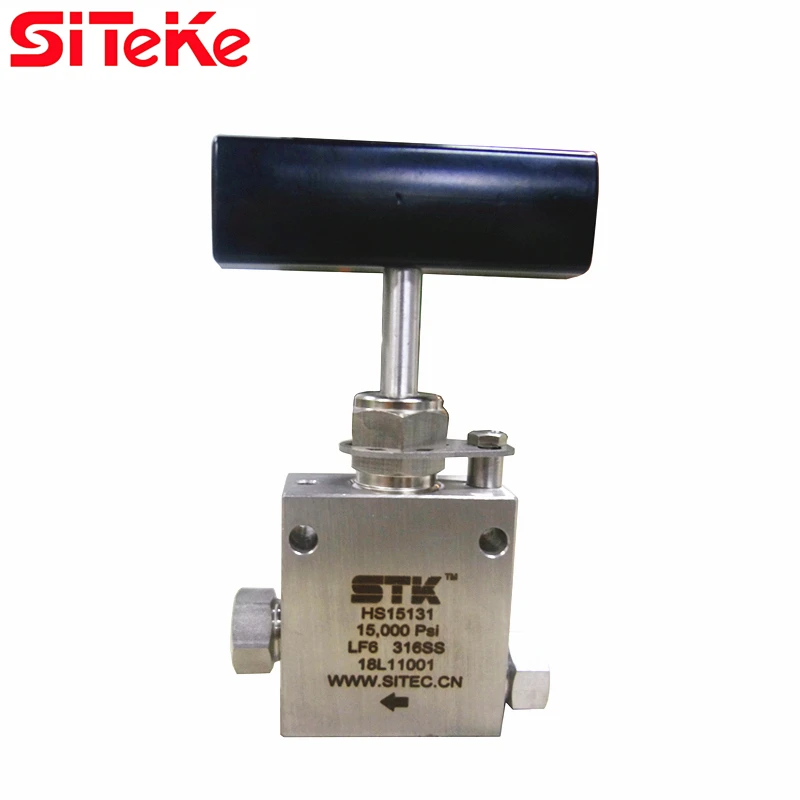 

SITEKE Brand model HS15131 15,000Psi stainless steel 316 right angle high pressure needle valve