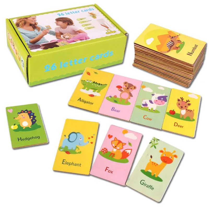 Learning Card English Language abc Educational Toys Memory Games for Kids Montessori Alphabet Letters Animals Cards Gift Learning Card English Language abc Educational Toys Memory Games for Kids Montessori Alphabet Letters Animals Cards Gift