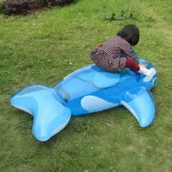 Piscine gonflable géante en forme de baleine bleue, bateau flottant pour enfants, jouet d'extérieur, anneau de natation, pour l'été 