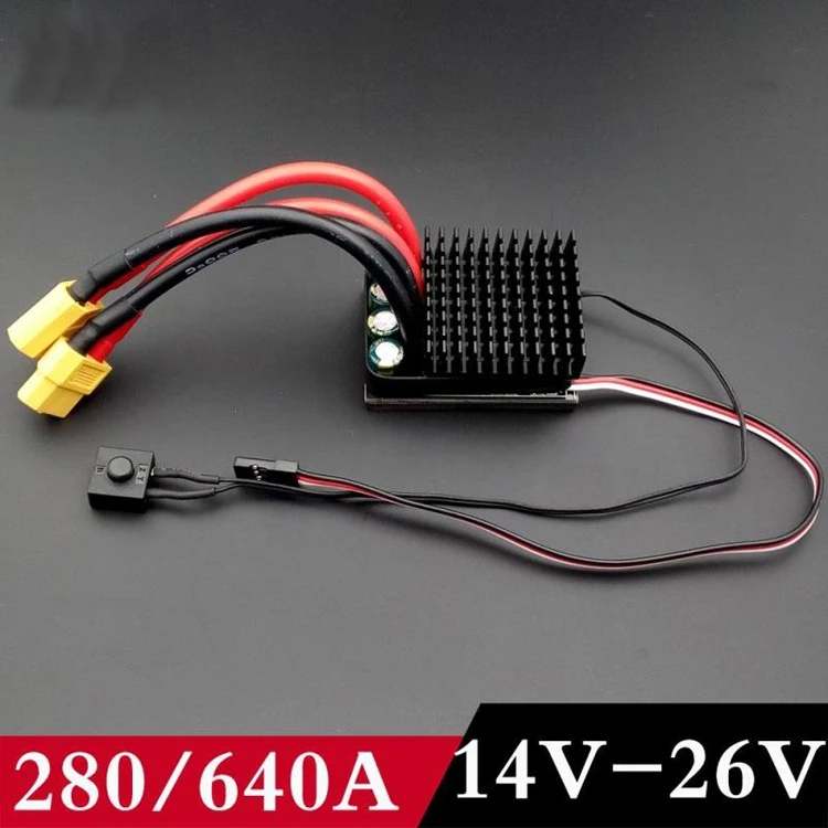 1PC 14 32V 320A Dual Way Brushed ESC for RC Boat Model Tank 6S Brush