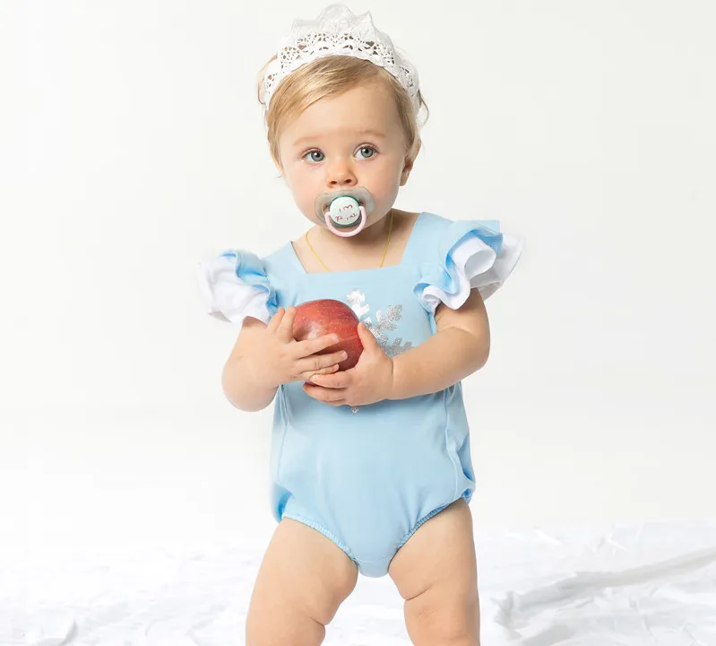 Лидер продаж весенние комбинезоны для новорожденных в виде снежинок и кружевная