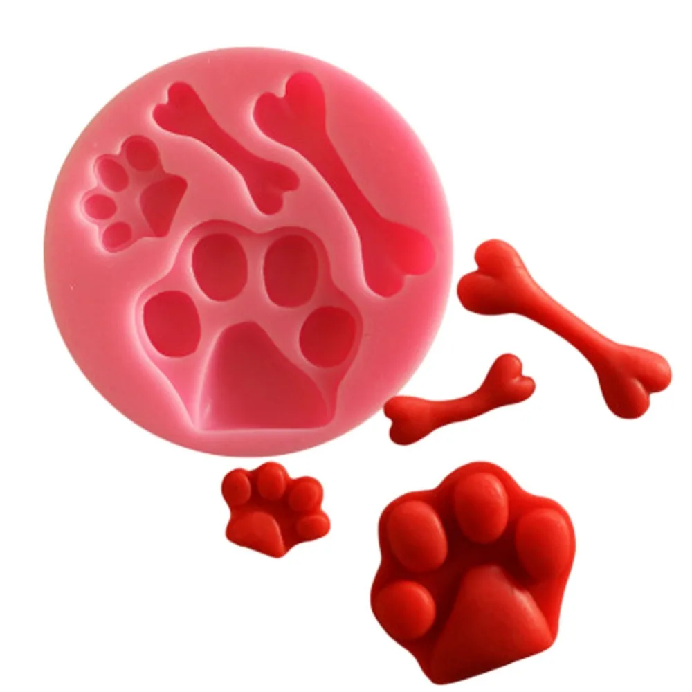 Dog Bone Shape Chocolate Silicone Mold Cookie Biscuits Molds Candy Soap