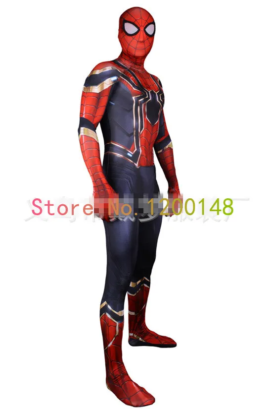 Оптовая продажа 2018 Человек-паук костюм Человек-паук косплей костюм том Холланд Железный Человек-паук костюм disfraz