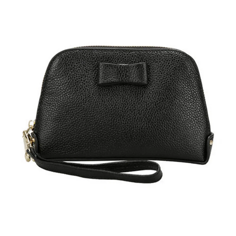 

Casual Hygiene Cosmetic Bag Travel Makeup Box Women's Bag Genuine Leather High Quality Ladies Cosmetic case shell bag Zipper
