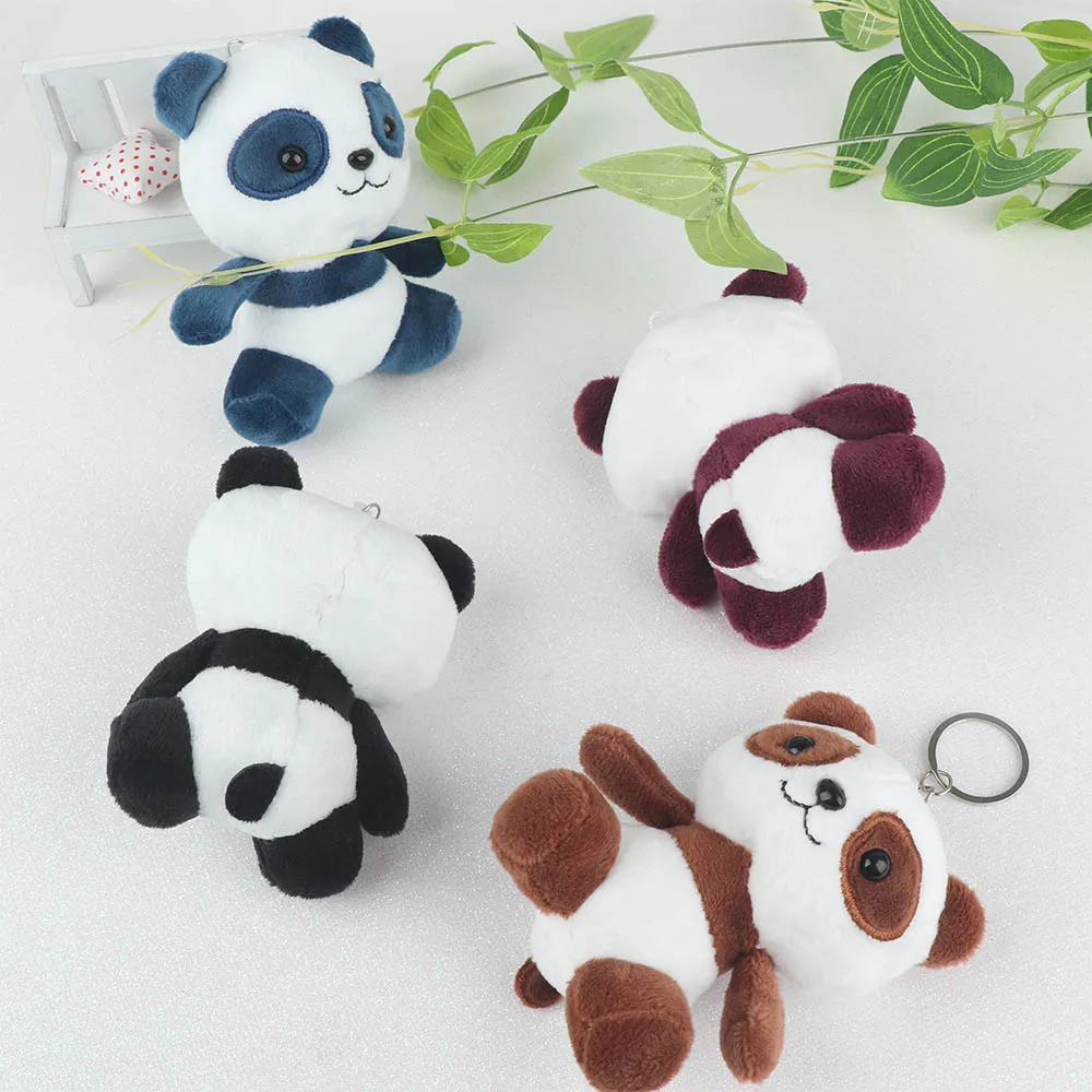 Любовник панда 10 см плюшевые мягкие игрушки кукла-4 цвета брелок кольцо сумка подвесные плюшевые игрушки свадебный подарок панда плюшевая игрушка