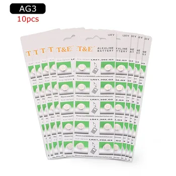 

10Card/100pcs Anmas Power 1.55V Button Coin Cell Batteries LR41 AG3 392 384 LR736 192 SR41SW button Cell Coin Battery