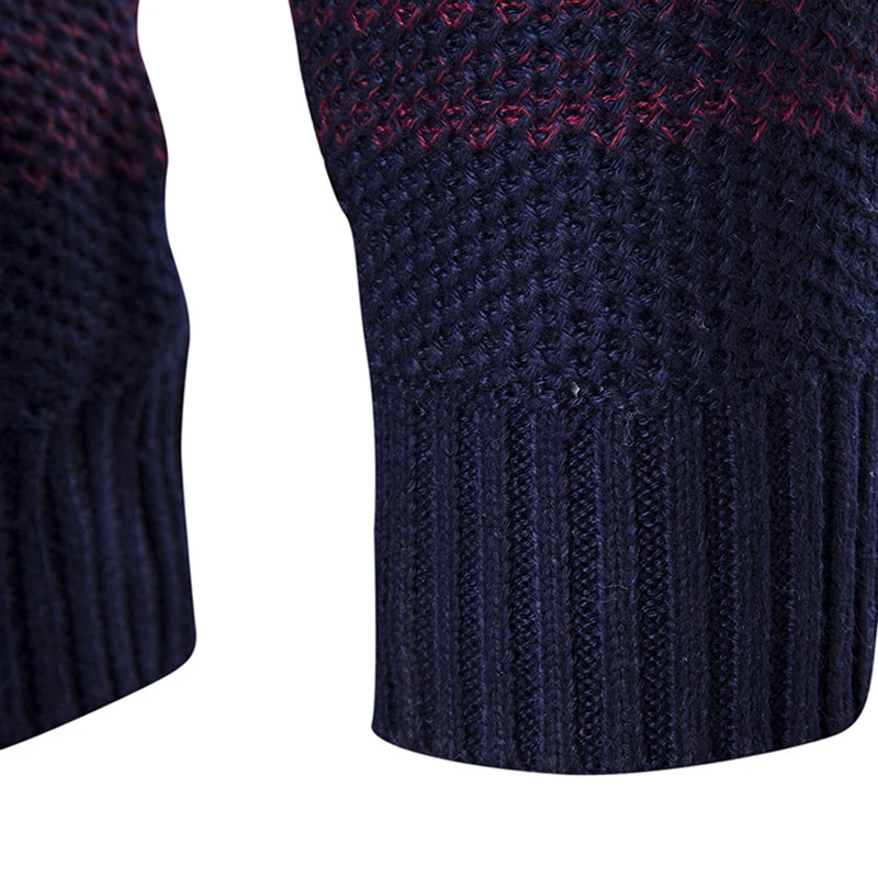 Laamei осенне-зимний брендовый Повседневный свитер с круглым вырезом в полоску Тонкий мужской свитер с длинным рукавом в стиле пэчворк пуловер тонкая одежда