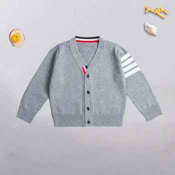 

Kids Winter Thick Warm Sweater For Boy Casual Style Autumn Knitted Boys Sweaters for Hot Students 2T-7T Cotton Clothes