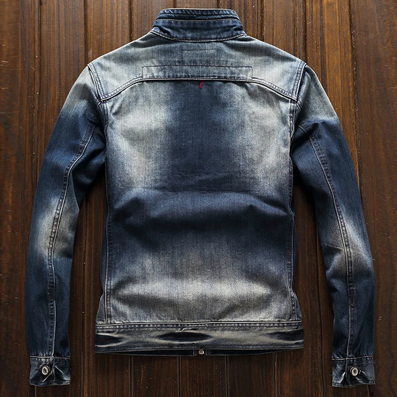 2019 американский стиль оригинальная мотоциклетная джинсовая куртка мужская Фирменная винтажная Мужская джинсовая куртка больших размеров