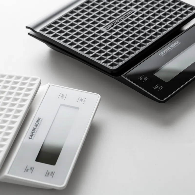  Cafede kona Portable 3kg/0.1g Drip Coffee Scale With Timer Electronic Digital Kitchen Scale High Pr