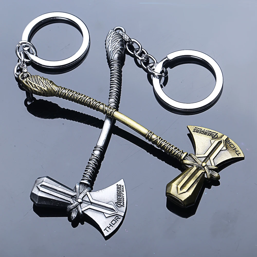 2018Avengers 3 Thor Axe hammer Key Chain llaveros Infinity War Thor