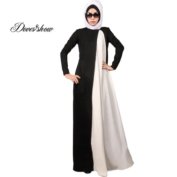 

Fashion Patchwork Muslim Dress Abaya in Dubai Islamic Clothing For Women Muslim Abaya Jilbab Djellaba Robe Musulmane EID Abaya
