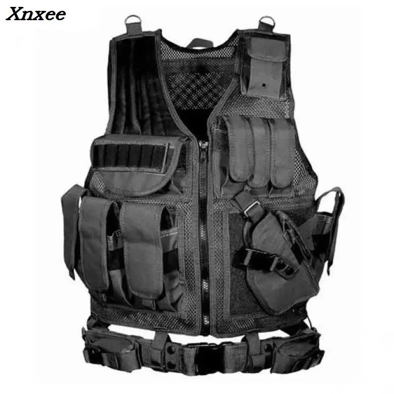 Xnxee Unloading Tactical Men Combat Vest Tactical Army Military Fans Camouflage Vest Body Cs Jungle Equipment Xnxee