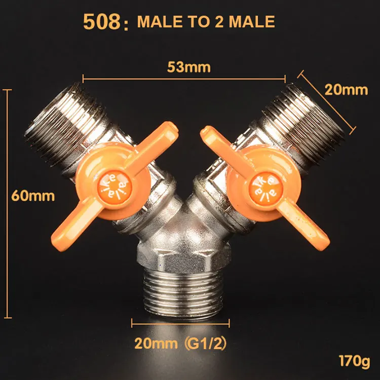 Brass Chrome Ball Gas Valve G1/2\