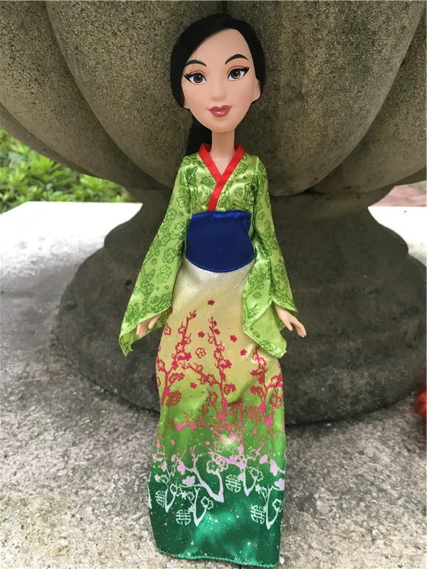 Disney Princess Royal Shimmer 1" куклы Аврора/Золушка/Мулан/Жасмин/Мерида/Тиана/Ариэль/Pocahontas/Белль/Эльза/Рапунцель - Цвет: Mulan