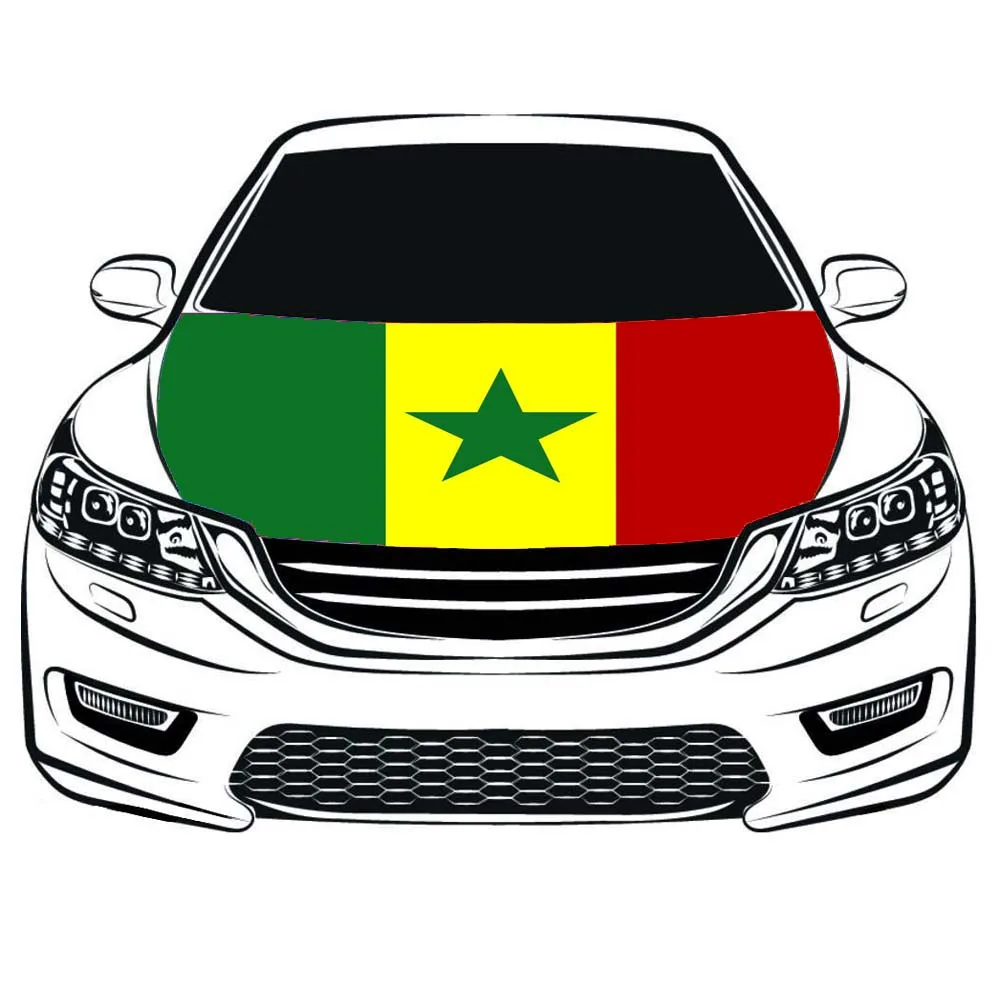 

the Republic of Senegal Hood Cover,Senegal Car Hood Cover flag,Engine Flag,100% spandex,Four side projectile fabric