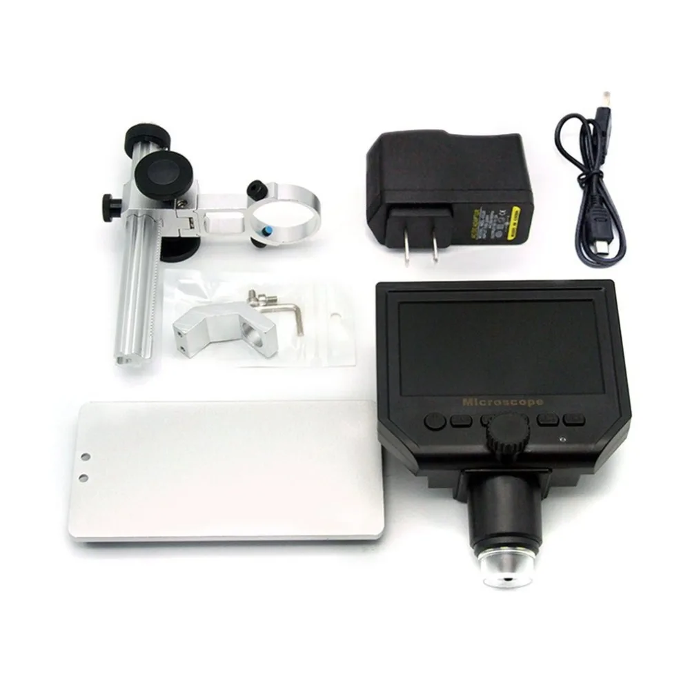 

Digital Microscope Portable 3.6MP 1-600X 4.3-Inch LCD Screen Electronic 1080P HD LED Magnifier With Metal Stand Video