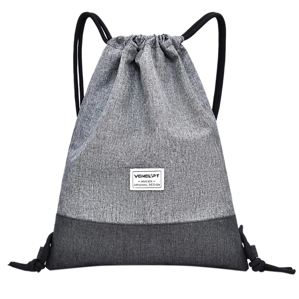 

Drawstring Bag Oxford Cloth Patchwork Sport Bag Outdoor Beach Bags Unisex Drawstring Backpack Open Bags Mochila +