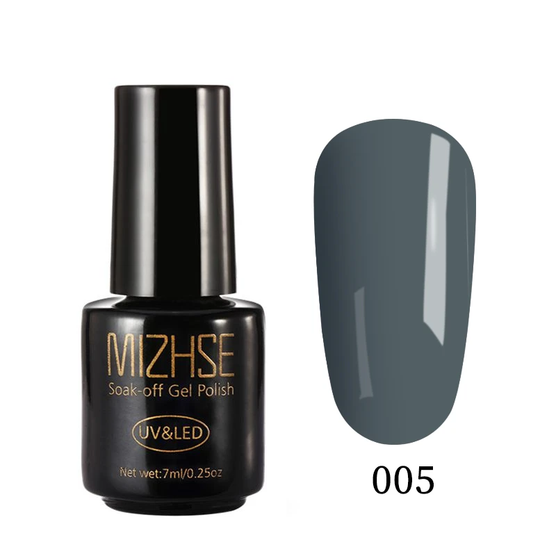 MIZHSE Гель-лак для ногтей 7 мл замачиваемый Гель-лак светодиодный долговечный гель для ногтей нужны аксессуары для ногтей все для маникюра и дизайна ногтей - Цвет: set08 Gray005