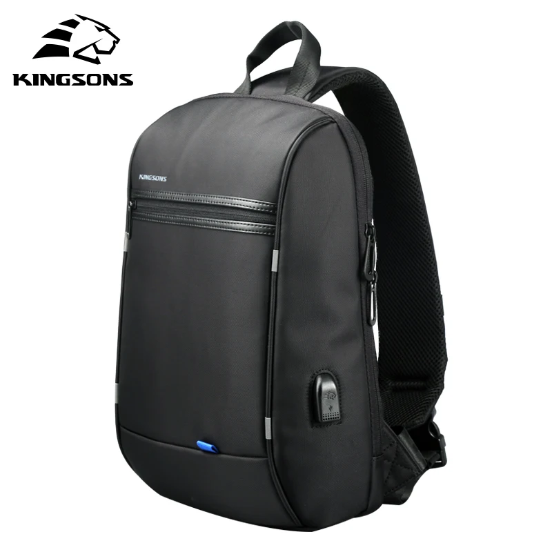 

Kingsons 2018 New Fashion Laptop Waterproof knapsack Men Women Casual Style Travel Business Bag USB Charger Bags Solid Backbags