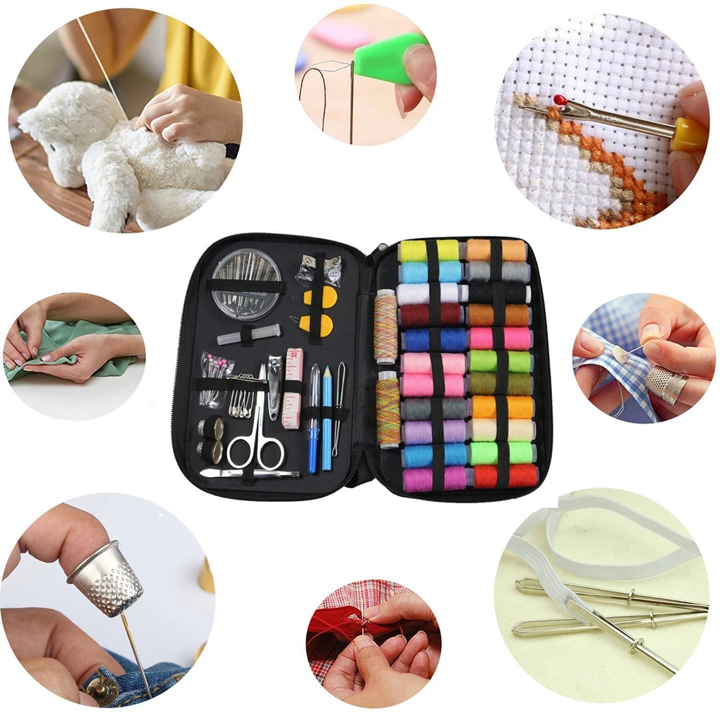 

2018 New Portable Basic Sewing Accessories 24 Color Spools Thread Needwork Stitching Mini Sew Repair Tool Kit Travel Home