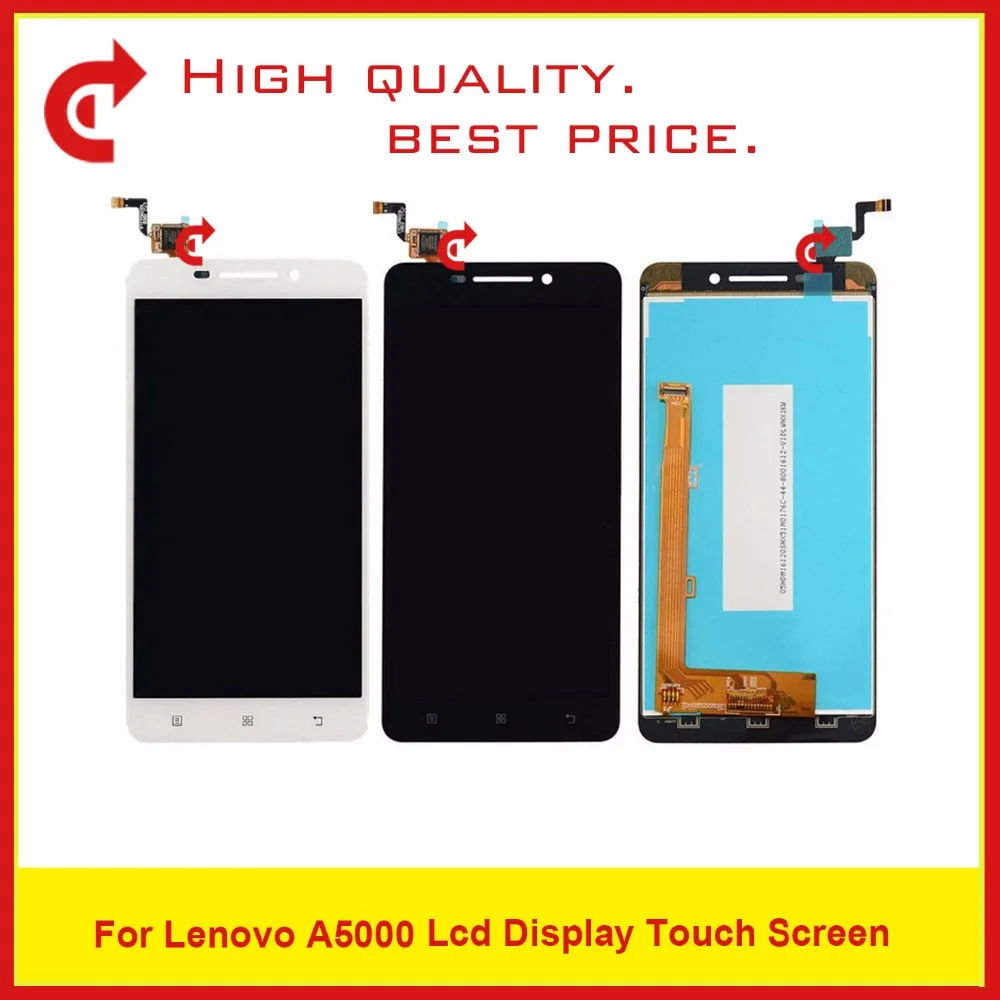 

5.0" For Lenovo A5000 LCD Display With Touch Screen Digitizer Sensor Panel Assembly A5000 LCD Complete Replacement