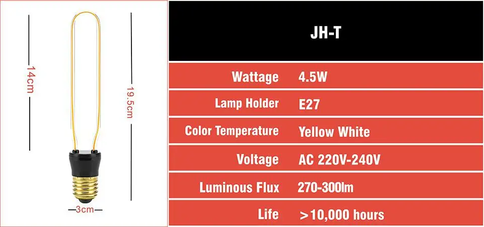 Ретро лампочка эдисона E27 220-240 V A60 ST64 G95 нити Винтаж декоративный светильник с регулируемой яркостью, ампулы лампа накаливания Эдисона лампа