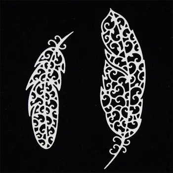 

KLJUYP Feather Metal Cutting Dies Stencils for DIY Scrapbooking/photo album Decorative Embossing DIY Paper Cards