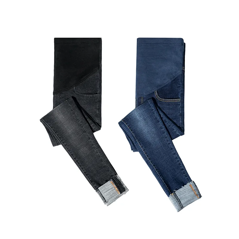 

Spring Summer Pregnancy Elastic Trousers Pants Clothes for Pregnant Women Waist Belly Pencil Pants Skinny Denim Maternity Jean