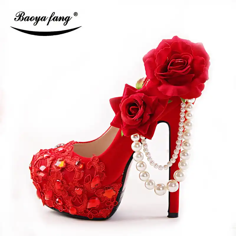 platform shoes red
