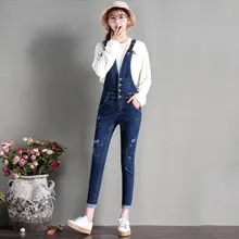 Женские тонкие джинсовые комбинезоны, новинка, Корейская версия, девять брюк, колготки, ретро синие цельные штаны, размер s, m, l, xl