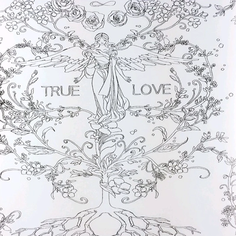 Beauty And The Beast Coloring Book For Adult Kids Mandala Secret Garden Books Antistress Art Quiet Color Drawing 2525cm 48Pages In From Office