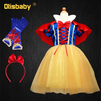 

HOT Summer Girls Snow White Princess Dresses for Kids Baby Girl Cosplay Costume Birthday Clothes Children's Party Dress Clothing