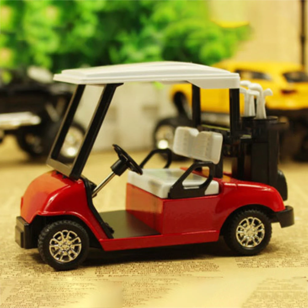 

1:20 Mini Alloy Pull Back Golf Cart With Clubs Diecast Model Vehicle Playset Toy Office Desk Decor Kits Kids Toy Gifts #17