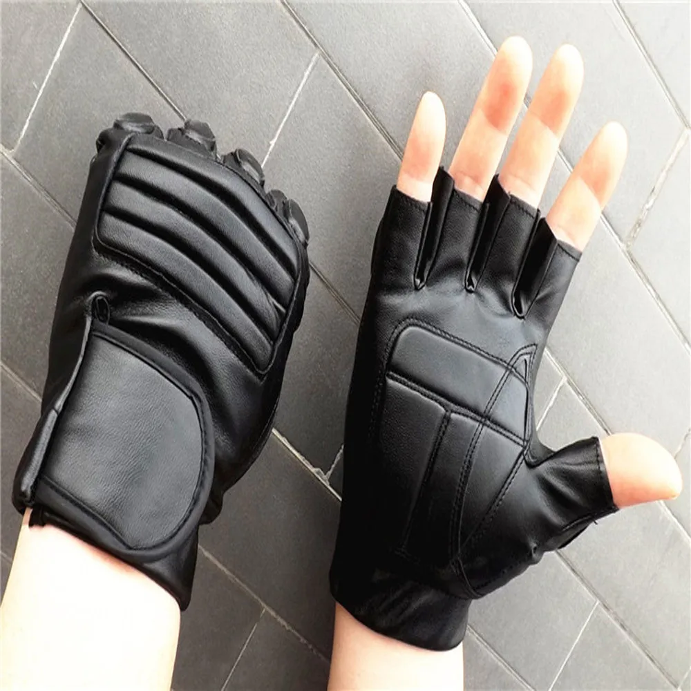 Мужские тактические перчатки для спорта на открытом воздухе, военные противоскользящие кожаные панк-перчатки, перчатки для вождения мотоцикла# T10