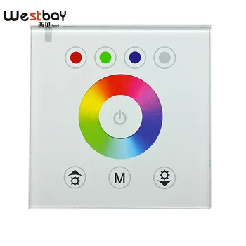 

Free shipping RGB LED Switch Controller for LED Neon Strip Lights 86 White Bottom Box 3CH DIY Home Decoration Lighting