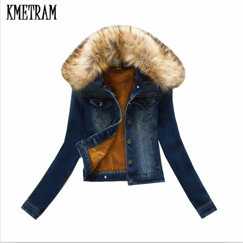 

KMETRAM 2019 Fashion Jacket Women Sping Autumn Women Denim Jacket Female Jeans Coat Casual Girls Outwear Plus Size Jacket HH581