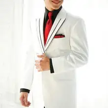 Смокинги на заказ, смокинги для жениха, белый свадебный костюм из двух частей, нарядная Вечеринка выпускной вечер, костюм, костюм для шафера